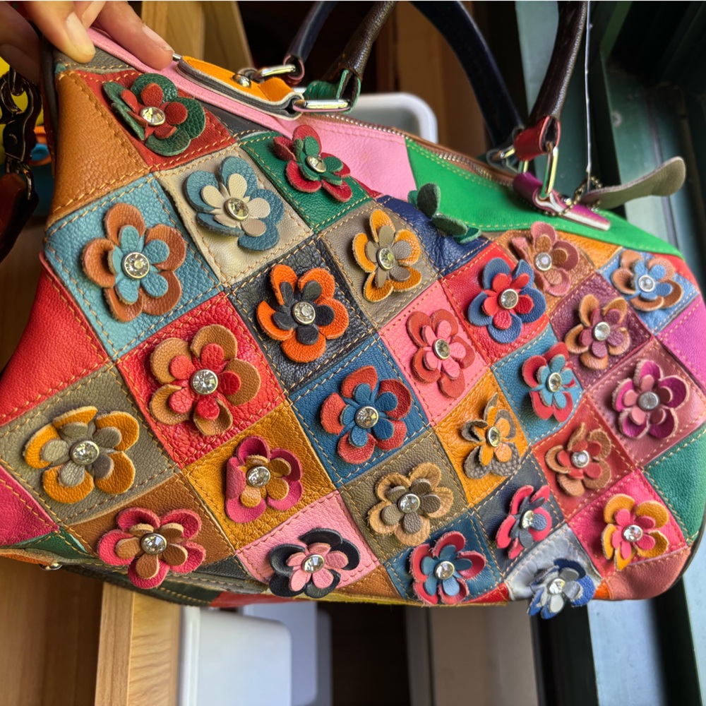 Colorful Floral Patchwork Women's Bag